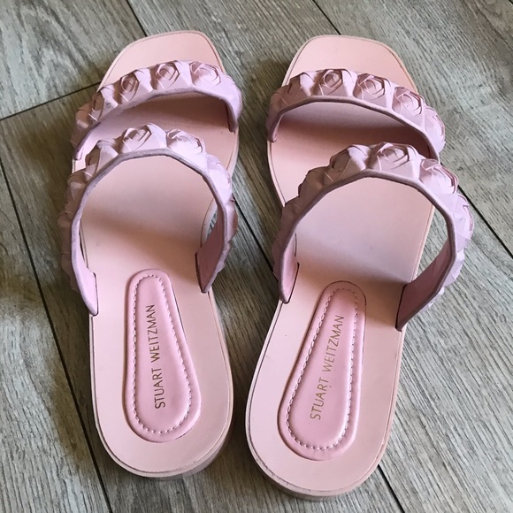 Stuart Weitzman Dual strap Rosita slide Sandal 7.5 - Picture 4 of 6